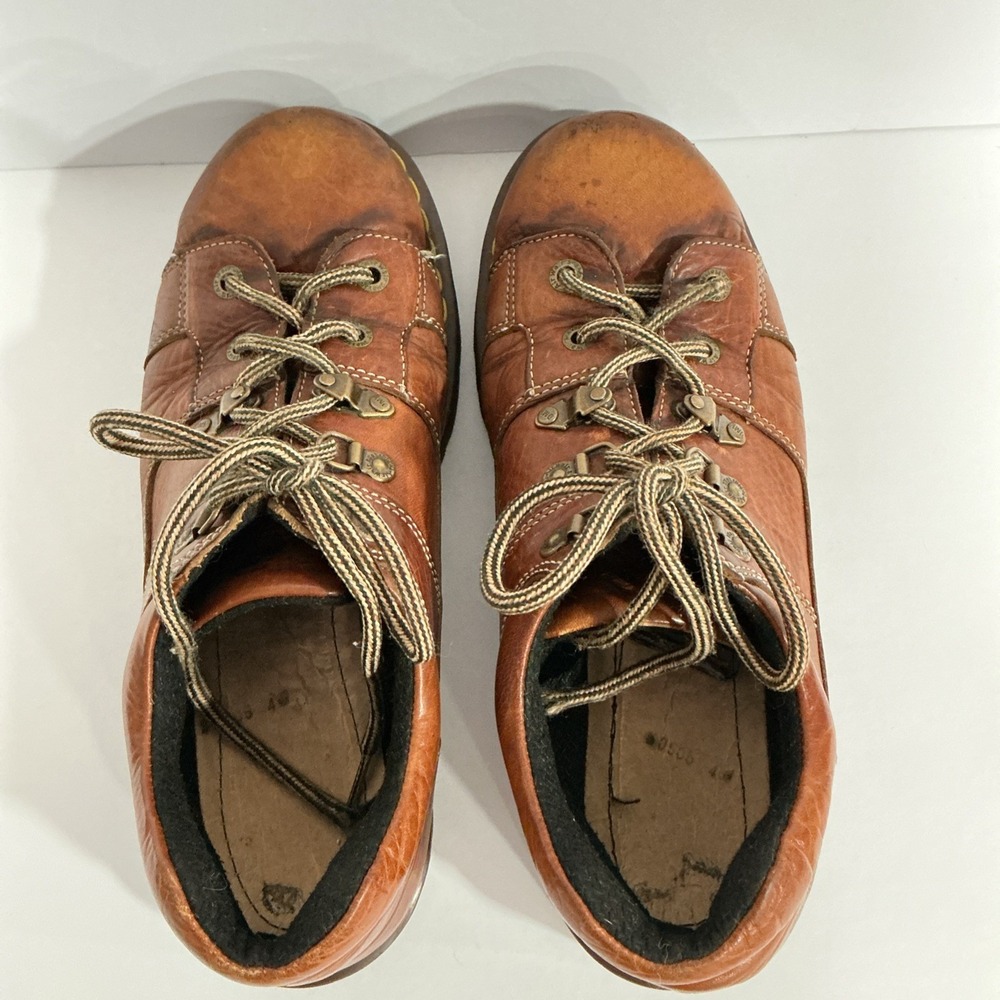 Vintage Y2K Chunky Distressed Brown Leather Dr. Martens Oxford Boots Sz 12, 8b68 - Picture 7 of 11